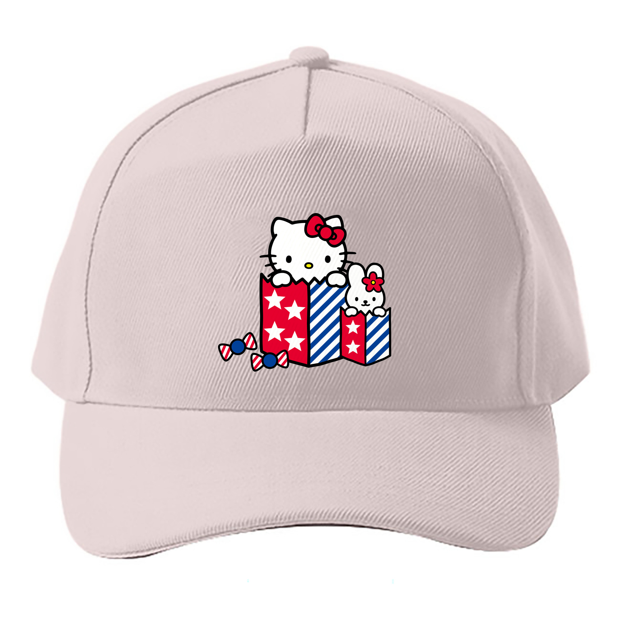 （画像用） Hello Kitty ハローキティ ベースボールキャップ 綿100％ 男女兼用 帽子 スポーツ